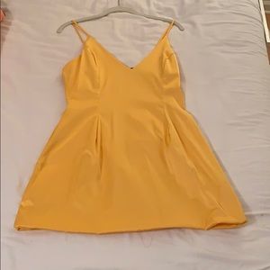 Satin yellow dress